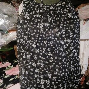 Floral Black Chemise